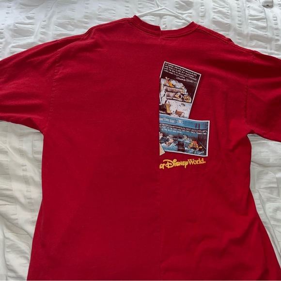 VINTAGE Reconstructed Red Disney Tee - Picture 2 of 2
